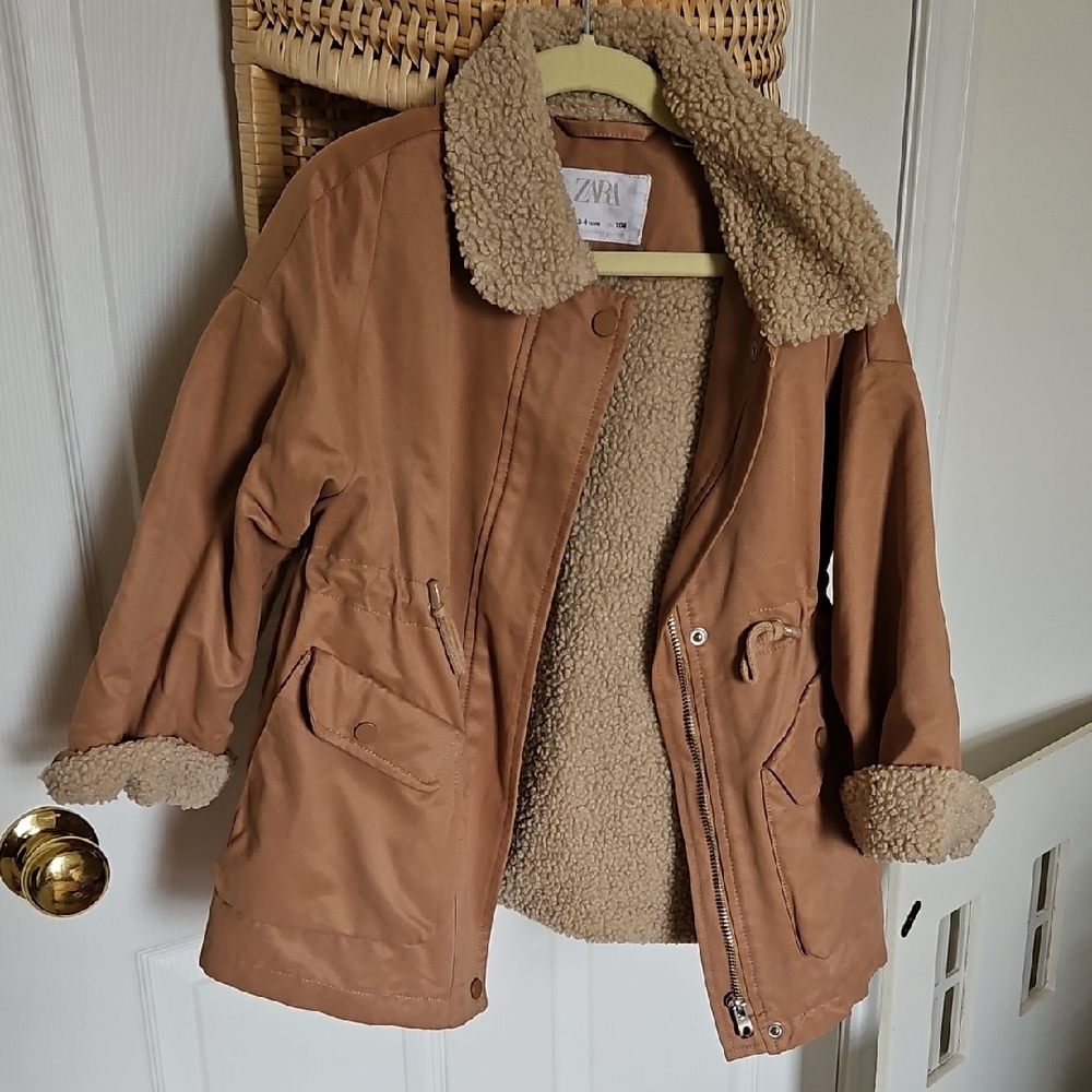 Zara Brown Teddy Jacket